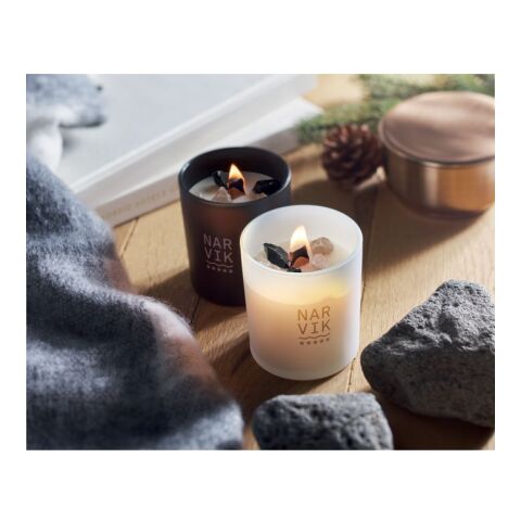 Werbeartikel Kerze im Glas 200 g | weiß | mit Logo bedrucken