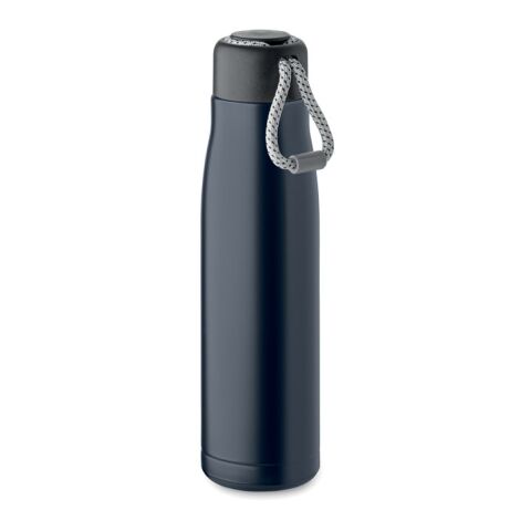 Nachhaltiger Werbeartikel Doppelwandige Flasche 500 ml – marineblau – mit Logo bedruckt