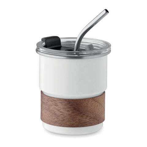 Werbeartikel Einwandiger Becher 260 ml – weiß – mit Logo bedruckt