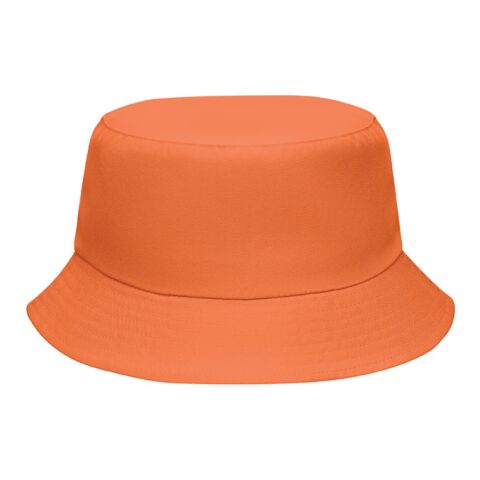 Werbeartikel Bucket Hut Polyester – orange – mit Logo bedruckt