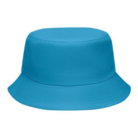 Werbeartikel Bucket Hut Polyester – türkis – mit Logodruck 150 g/m² Einheitsgröße moderner Sonnenhut für Mitarbeiter und Events