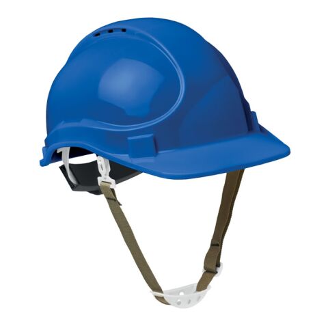 Werbeartikel Bauhelm/Arbeitsschutzhelm ABS – königsblau – mit Logo bedruckt
