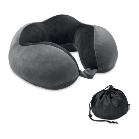 Werbeartikel Reisekissen – dunkelgrau – mit Logo bedruckt