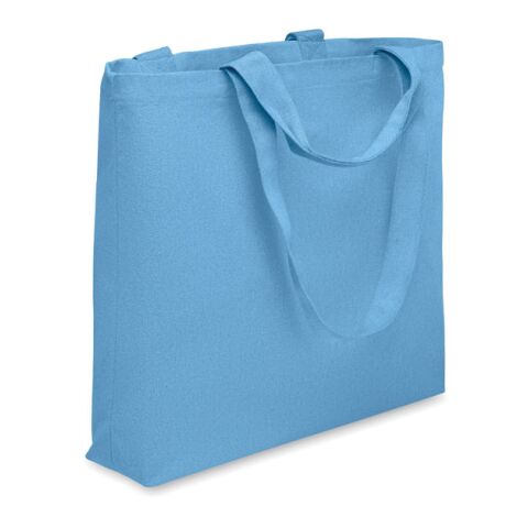 Werbeartikel Einkauf- oder Strandtasche – türkis – mit Logo bedruckt