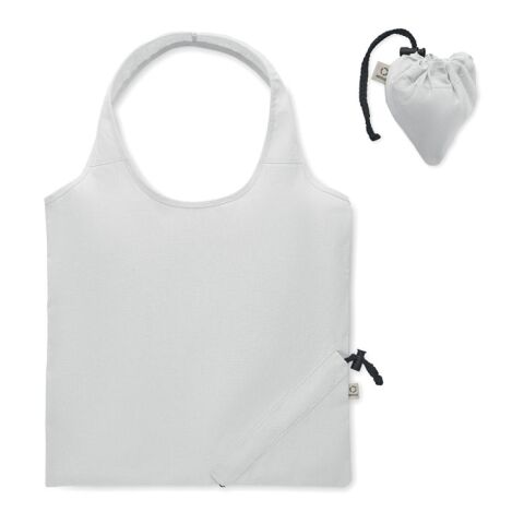 Werbeartikel Faltbare Einkaufstasche – weiß – mit Logo bedruckt