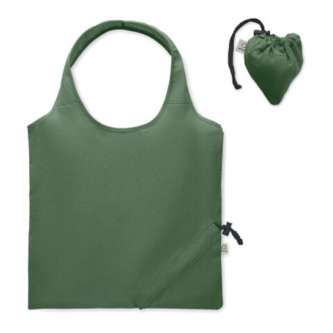 Werbeartikel Faltbare Einkaufstasche – dunkelgrün – mit Logo bedruckt