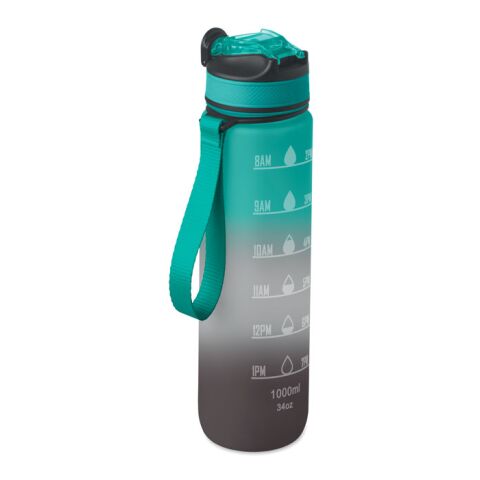 Werbeartikel Activate Trinkflasche – schwarz blau – mit Logo bedruckt
