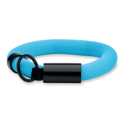 Schlüsselring mit Armband türkis | ohne Werbeanbringung | Nicht verfügbar | Nicht verfügbar