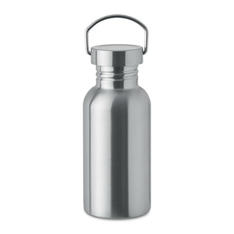 Nachhaltiger Werbeartikel Einwandige Trinkflasche 500 ml – mattsilber