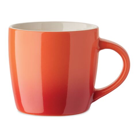 Werbeartikel Keramikbecher 300 ml – orange – mit Logo bedruckt