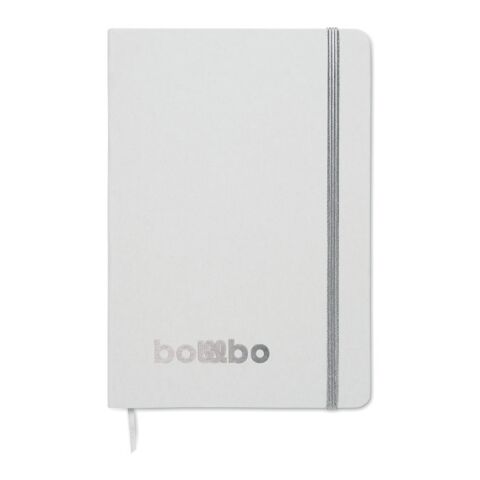 Werbeartikel DIN A5 Notizbuch für Gravur – silber – mit Logo bedruckt