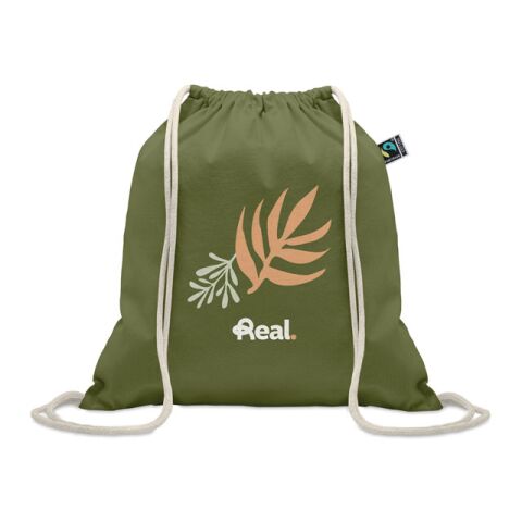 Kordelzugbeutel Fairtrade 180g dunkelgrün | ohne Werbeanbringung | Nicht verfügbar | Nicht verfügbar | Nicht verfügbar