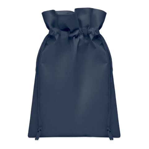 Werbeartikel Kleiner Beutel RPET Non-Woven – blau – mit Logo bedruckt