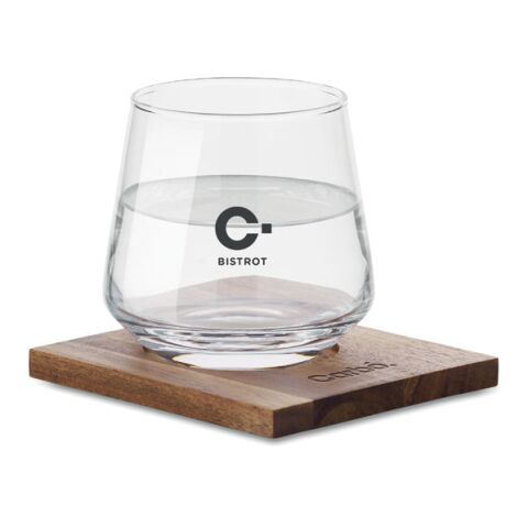 Glas mit Untersetzer transparent | ohne Werbeanbringung | Nicht verfügbar | Nicht verfügbar | Nicht verfügbar