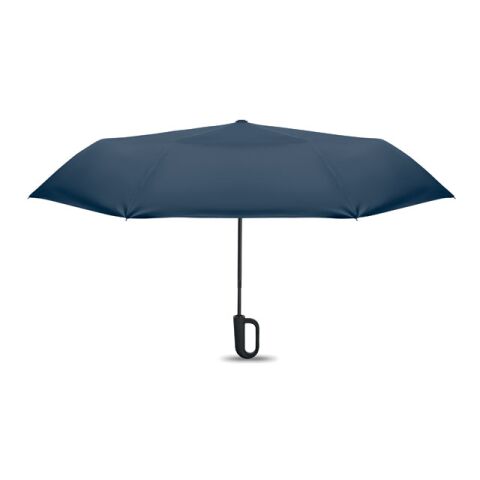 Werbeartikel Windproof Regenschirm 21" – blau – mit Logo bedruckt