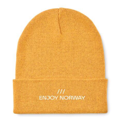 Beanie mit Bündchen gelb | ohne Werbeanbringung | Nicht verfügbar | Nicht verfügbar | Nicht verfügbar