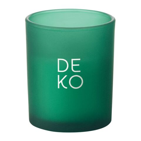 Werbeartikel Kerze aus Pflanzenwachs 80 g | grün | mit Logo bedrucken