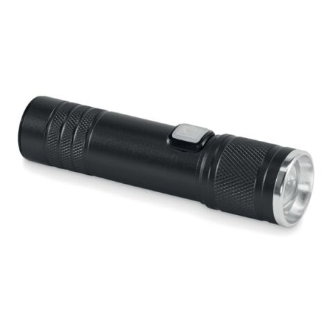 Wiederaufladbare Taschenlampe schwarz | ohne Werbeanbringung | Nicht verfügbar | Nicht verfügbar