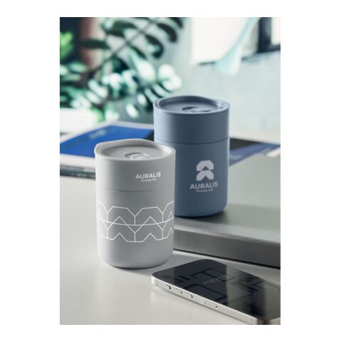 Werbeartikel PP-Becher 330ml – grau – mit Logo bedruckt