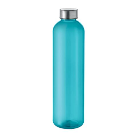 Werbeartikel Trinkflasche RPET 1000 ml – transparent blau – mit Logo bedruckt
