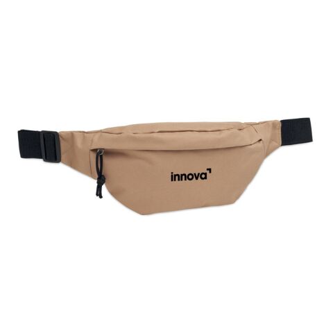 Werbeartikel Gürteltasche 600D RPET – khaki – mit Logo bedruckt