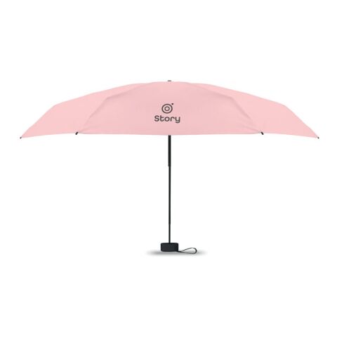 Werbeartikel Taschenschirm 19" – pink – mit individuellem Logodruck sturmfest mit Windproof-System Ø 48 cm als Messe-Giveaway
