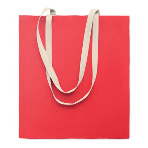 Werbeartikel Einkaufstasche aus Baumwolle – rot – Einkaufstasche / Werbetasche mit Logo bedruckt