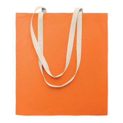 Werbeartikel Einkaufstasche aus Baumwolle – orange – mit Logo bedruckt