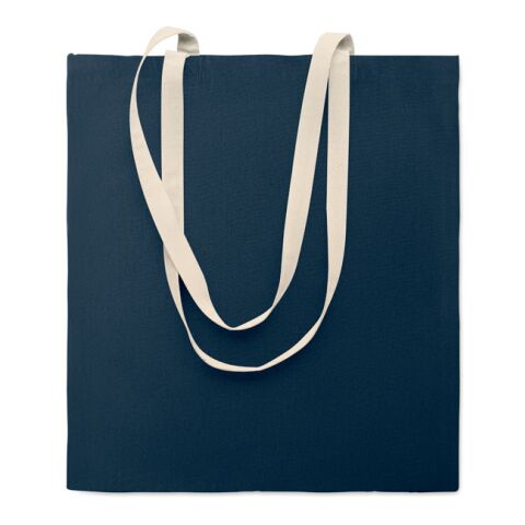 Werbeartikel Einkaufstasche aus Baumwolle – marineblau – mit Logo bedruckt