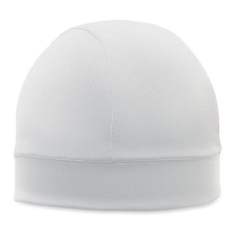 Werbeartikel Kühlende Sport-Beanie – transparent – mit Logo bedruckt