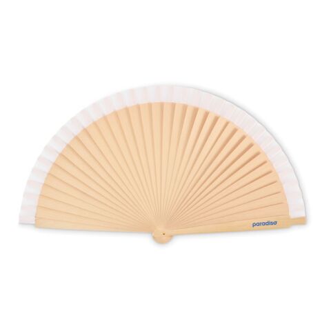 Werbeartikel Fächer – weiß – mit Logo bedruckt