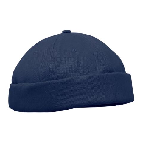 Werbeartikel Docker Cap 100% Baumwolle – blau – mit Logodruck, 260g/m², robuste Metallschnalle, klassisches Baseball Cap für Team-Events