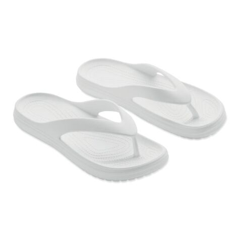 Zehensandalen Größe 44/45 weiß | ohne Werbeanbringung | Nicht verfügbar | Nicht verfügbar