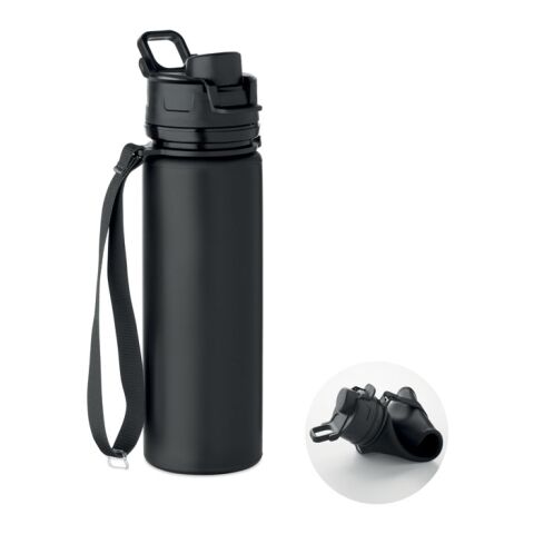 Faltbare Sportflasche Silikon schwarz | ohne Werbeanbringung | Nicht verfügbar | Nicht verfügbar | Nicht verfügbar