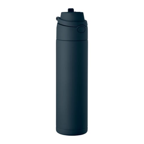 Nachhaltiger Werbeartikel Einwandige Trinkflasche 750 ml – marineblau