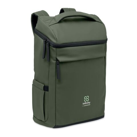 15" PU Laptop-Rucksack dunkelgrün