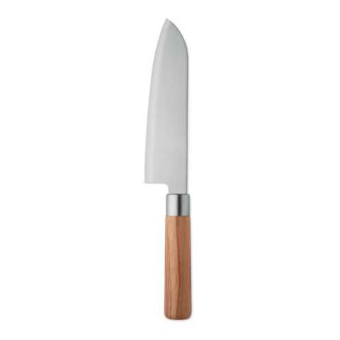 Kochmesser mit Buchenholz silber