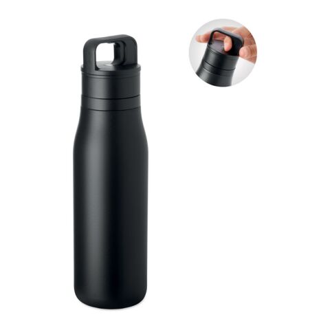 Doppelwandige Flasche 500ml schwarz | ohne Werbeanbringung | Nicht verfügbar | Nicht verfügbar | Nicht verfügbar
