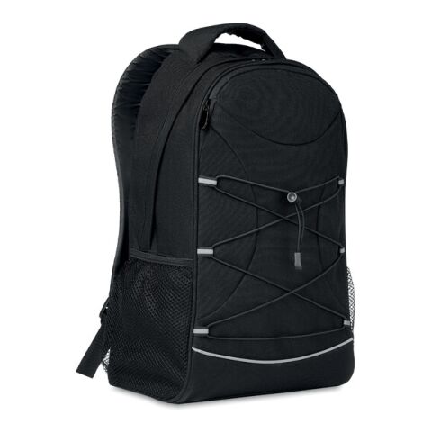 Rucksack 600D RPET mit Schnürring schwarz | ohne Werbeanbringung | Nicht verfügbar | Nicht verfügbar | Nicht verfügbar