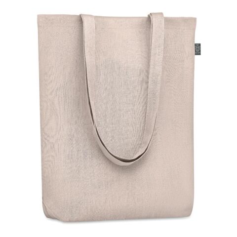 Werbeartikel Hanf Shopping Tasche 200 g/m² – beige – mit Logo bedruckt