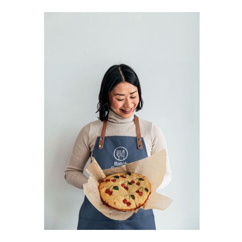 Küchenschürze mit verstellbarem Nackengurt Organic Cotton/Leinen blau | ohne Werbeanbringung | Nicht verfügbar | Nicht verfügbar | Nicht verfügbar