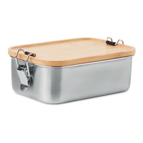 Lunchbox Edelstahl mit Bambusdeckel 