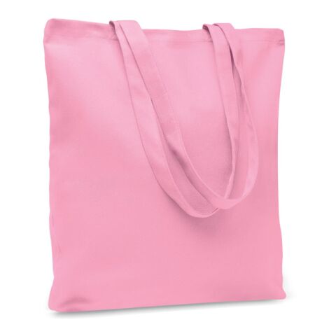 Werbeartikel Einkaufstasche Canvas 270 g/m² – pink – mit Logo bedruckt