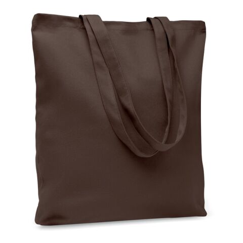 Werbeartikel Einkaufstasche Canvas 270 g/m² – schokolade – mit Logo bedruckt