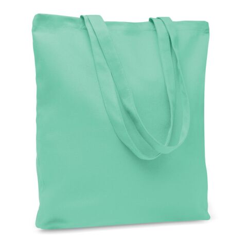 Werbeartikel Einkaufstasche Canvas 270 g/m² – grün – mit Logo bedruckt