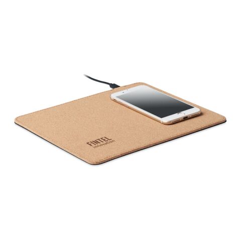 Mousepad mit Ladestation 10W beige | ohne Werbeanbringung | Nicht verfügbar | Nicht verfügbar