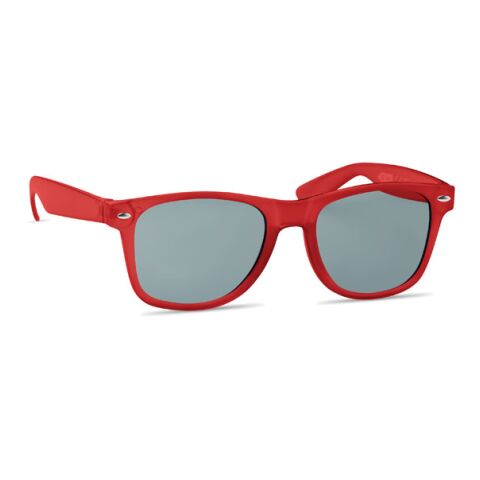 Werbeartikel Sonnenbrille RPET – transparent rot
