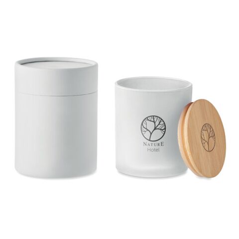 Werbeartikel Kerze im Glas 120 g | weiß | mit Logo bedrucken