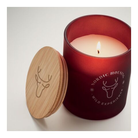 Werbeartikel Kerze im Glas 200 g | bordeaux | mit Logo bedrucken