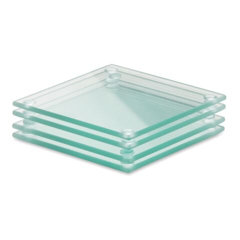 Untersetzer recyceltes Glas transparent | ohne Werbeanbringung | Nicht verfügbar | Nicht verfügbar